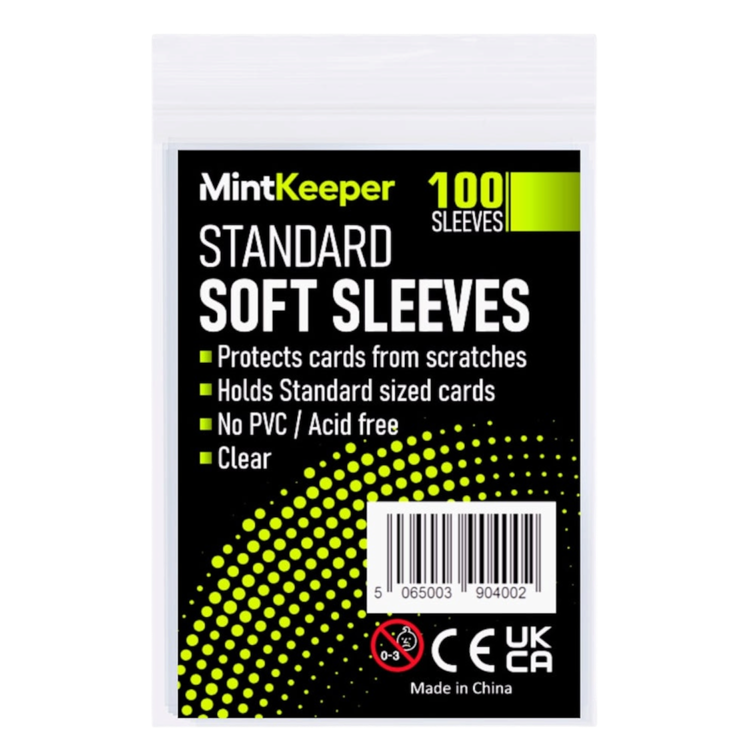 MintKeeper Single Card Holder Soft Sleeves (100 Pieces)