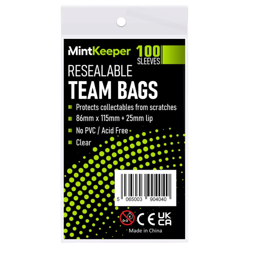 MintKeeper: Team Bags Resealable (100 pack)